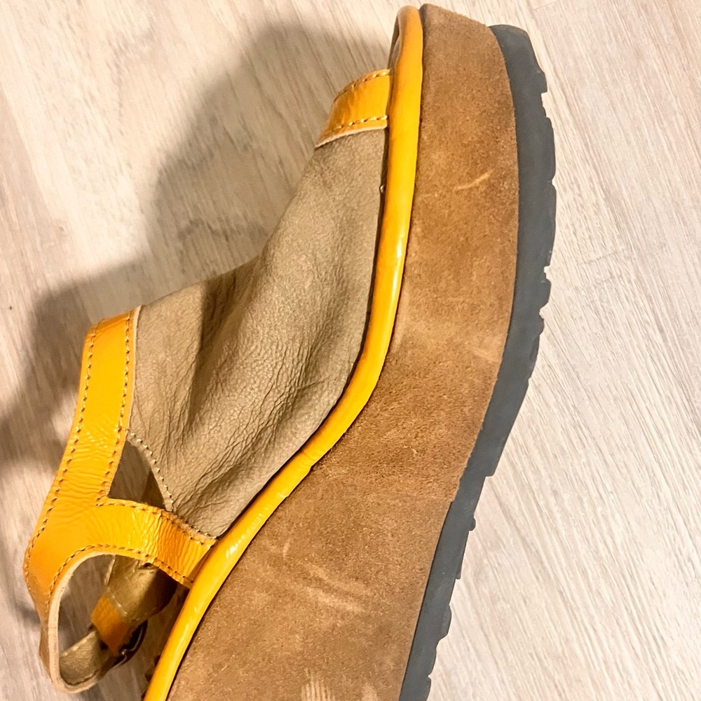 Fly London  Tan and Yellow Women's Sandals